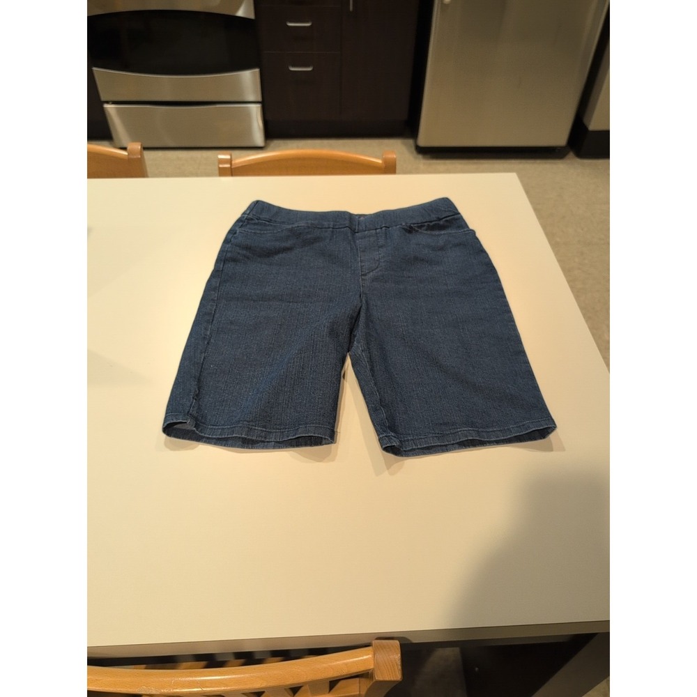 Chic Classic Collection Pants Women's 32x11 Blue Shorts Jorts Solid Denim